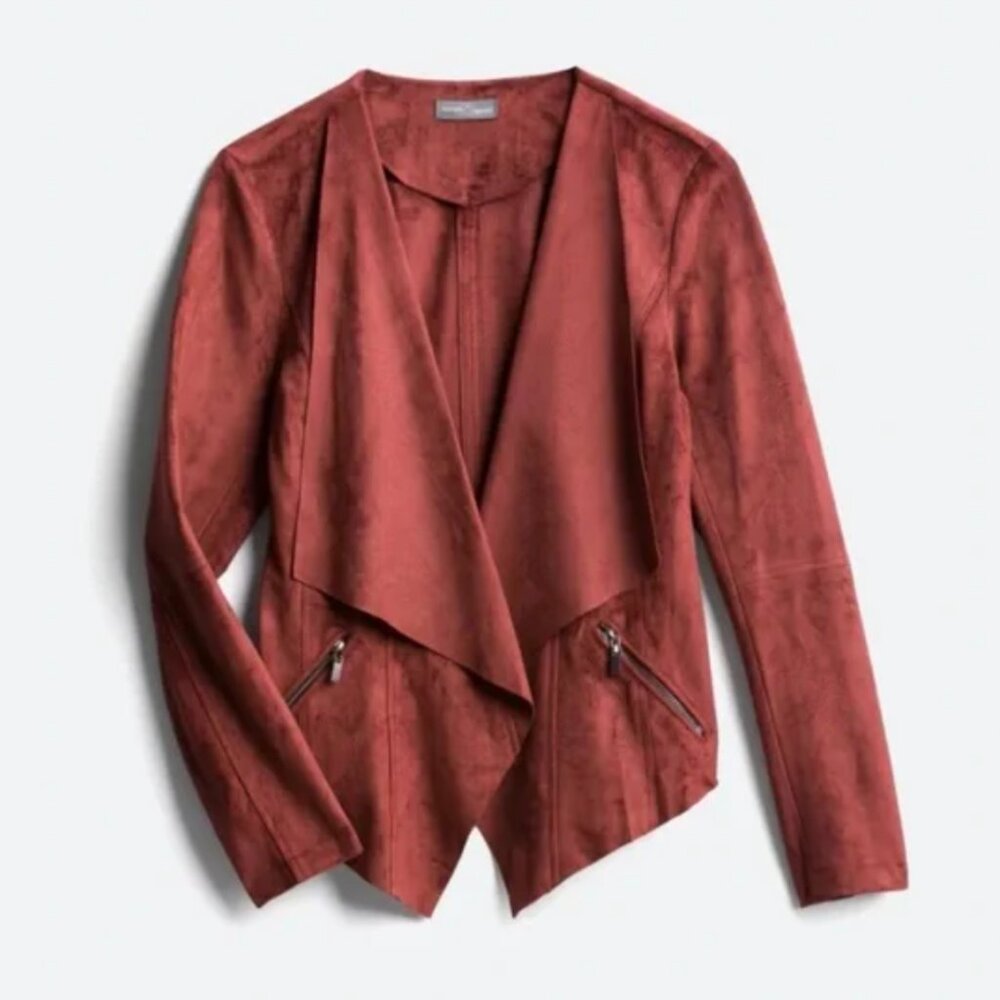 Market & Spruce Faux Suede Drape Jacket